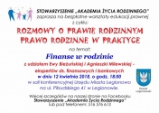 „Finanse w rodzinie” - bezpłatne warsztaty edukacji prawnej