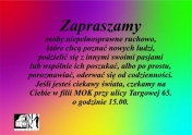 Filia MOK zaprasza osoby niepełnosprawne ruchowo