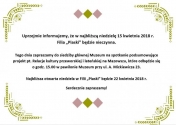 Informacja o zamianie godzin pracy Muzeum