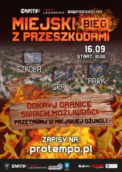 Plakat - Miejski Bieg z Przeszkodami