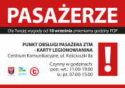 Informacja o zmianie godzin punktu POP ZTM