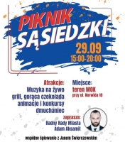 Ulotka informacyjna, piknik sąsiedzki