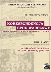 Korespondencja spod Warszawy