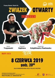 Plakat komedii: <p>Błyskotliwa, grana na całym świecie komedia Dario Fo – laureata literackiej nagrody Nobla (1997) oraz jego żony Francy Rame o trudnych relacjach znudzonego sobą małżeństwa.