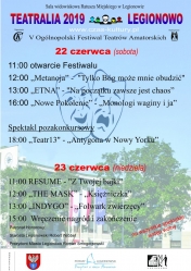 Plakat promujący wydarzenie: Teatralia 2019