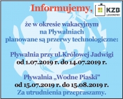 Przerwy technologiczne na legionowskich pływalniach