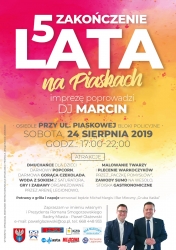 Plakat promocyjny 5. Zakończenia Lata na Piaskach