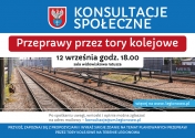 Infografika. Temat przepraw kolejowych jest niezwykle ważny dla każdego mieszkańca Legionowa. W związku z tym pragniemy zaprosić na konsultacje społeczne dot. przepraw kolejowych na terenie miasta. Odbędą się one 12 września br. (czwartek) o godz. 18:00 w sali widowiskowej Ratusza.