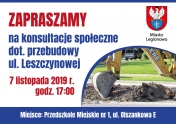 Konsultacje ws. przebudowy ul. Leszczynowej