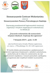 Znaczenie wolontariatu dla wzmacniania inicjatyw. Inspiracje dla Legionowa