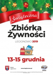 Grafika promująca XI Legionowską Świąteczną Zbiórkę Żywności