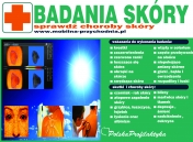 Plakat promujący badania skóry w Dermobusie
