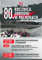 Plakat informujący o 80. Rocznicy Zbrodni w Palmirach