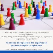 Spotkanie informacyjne  Fundusze Europejskie dla organizacji pozarządowych z Legionowa