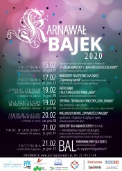 Plakat promujący wydarzenie - karnawał Bajek