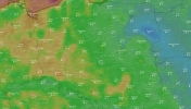 Mapa meteorologiczna Polski z wizualizacją siły wiatru /źródło: windy.com