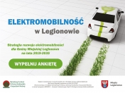 Grafika wyróżniająca - Elektromobilność w Legionowie. Zachęcenie do wypełnienia ankiety