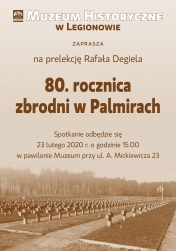 Plakat promujący dot. 80. rocznica zbrodni w Palmirach