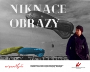 Baner Niknące obrazy. Na pierwszym planie dziecko. W tle zdjęcie sterowców.