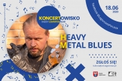 Baner promujący wydarzenie, występuje zespół Heavy Metal Blues