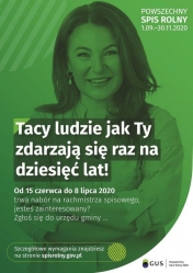 PLakat do spisu powszechnego. Tacy ludzie jak Ty zdarzają się raz na dziesięć lat