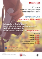 Plakat promujący konkurs Mazowsze bliskie sercu / źródło: www.mazovia.pl