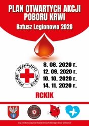 Plakat: Plan Otwartych Akcji Poboru Krwi