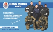 Grafika promująca rekrutację na policjanta