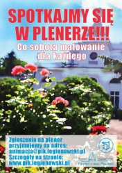 Plakat promujący letnie plenery malarskie