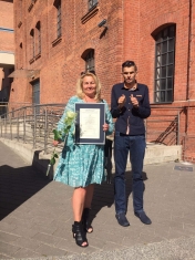 Prezes Fundacji Emanio Arcus - Małgorzata Trzcińska wraz ze swoim synem Dominikiem Kubalskim
