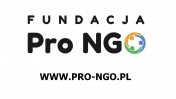 Logo i adres strony internetowej Fundacji Pro NGO