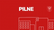 Grafika wyróżniająca z napisem - Pilne