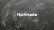 Tablica z napisem 14 października