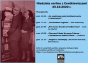 Plakat promujący Niedzielę on-line z Centkiewiczami, 25.10.2020 r.