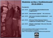 Plakat promujący Niedzielę on-line z Centkiewiczami, 25.10.2020 r.