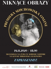 Grfika promojąca Niknące obrazy - Premiera słuchowiska on-line.