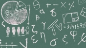 Na zdjęciu tablica z wzorami matematycznymi.