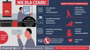 Plakat promujący akcję - Nie dla czadu. Wymieniono objawy zatrucia tlenkiem węgla, porady jak się uchronić przed zatruciem i dane kontaktowe RCB.