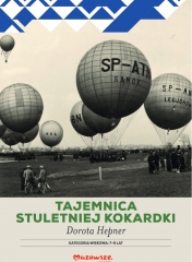 Okładka książki z balonami z napisem - Tajeminca stuletniej kokardki