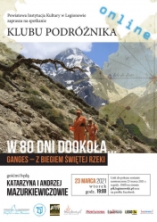 Plakat promujący cykl - W 80 dni dookoła... Ganges - z biegiem świętej rzeki.
