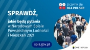 Grafika z napisem - jakie będą pytania w Narodowym Spisze Powszechnym Ludności i Mieszkań 2021.