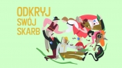 Grafika z postaciami osób układający się w krąg. Na grafice napis - Odkryj swój skarb.
