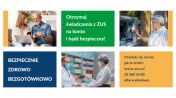 Grafika została podzielona na 6 częśći. Na trzech znajdują się osoby korzystajaće z bankowości elektronicznej, laptopów.