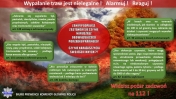 Grafika promująca przestrzeganie prawa w kwestii wypalania traw