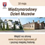 Grafika z napisem Międzynarodowy Dzień Muzeów.