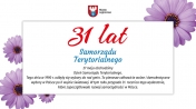Grafika informująca o dniu samorządu terytorialnego - 27 maja.