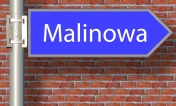 Tabliczka z napisem - Malinowa