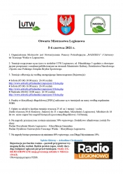 Grafika informująca o Otwartych Mistrzostwach Legionowa w brydżu