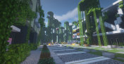 Screen z gry Minecraft przedstawiający Legionowo za kilkaset lat - 1. miejsce Blanka Butkiewicz