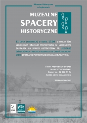 Plakat promujący: Muzealne spacery historyczne